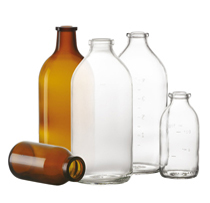 30 ml infuusfles, helder, type 1 geblazen glas